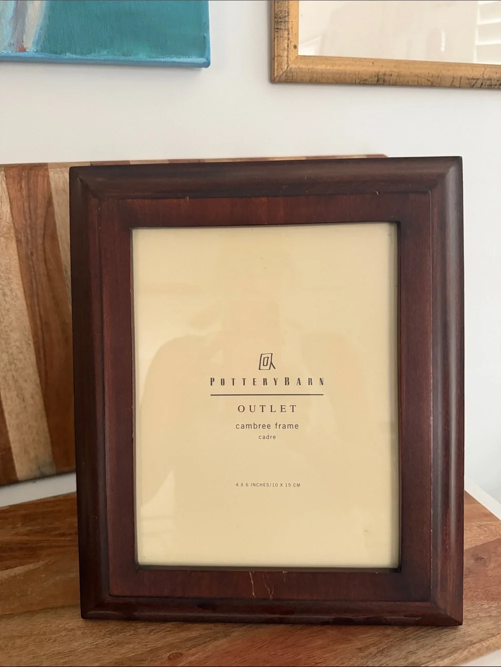 Pottery Barn Outlet Dark Brown Wood Picture Frame with Matting